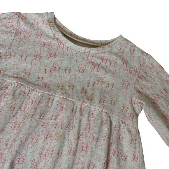 Egg By Susan Lazar Bunny Rabbit Knit Dress Beige Pink Gold 2 Years bv - Picture 2 of 6